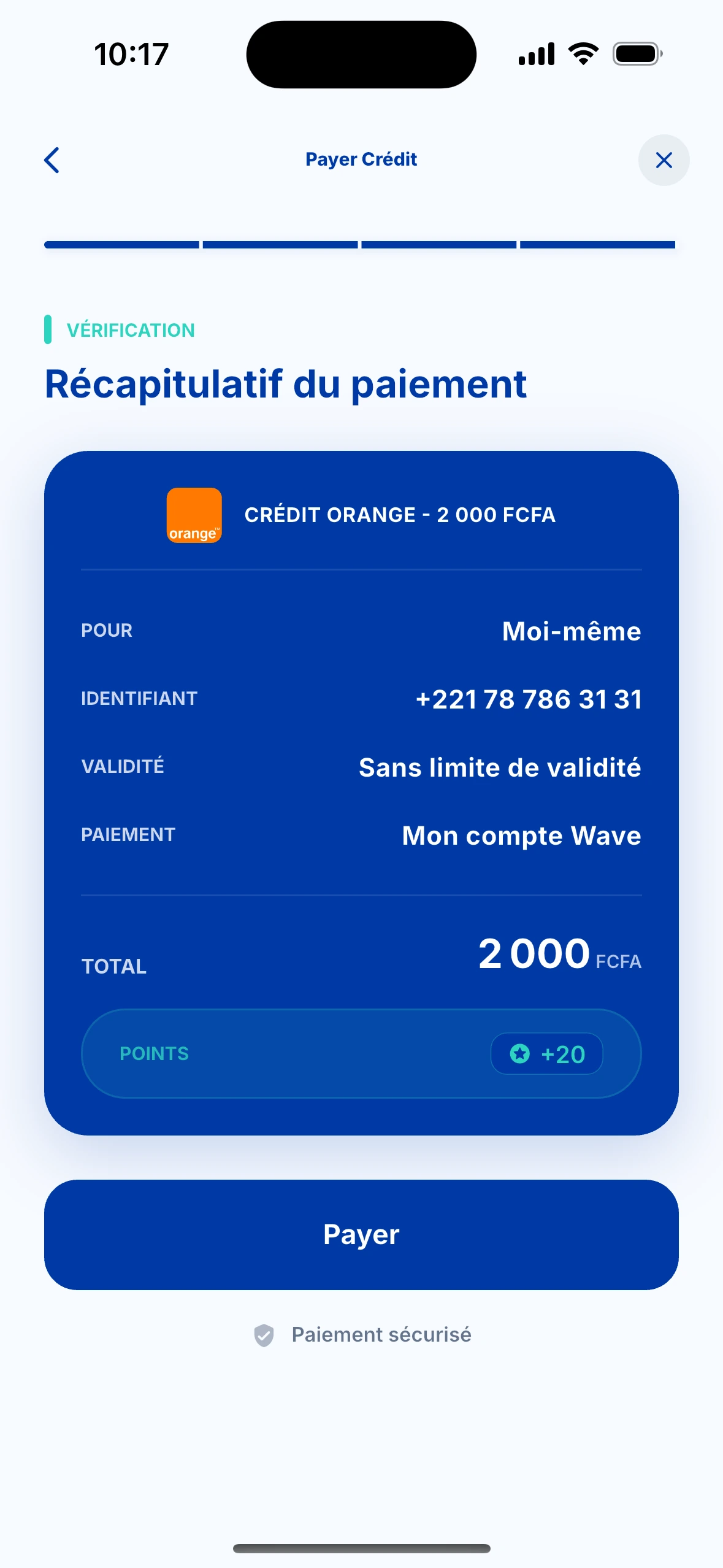 Tout est clair avant de payer