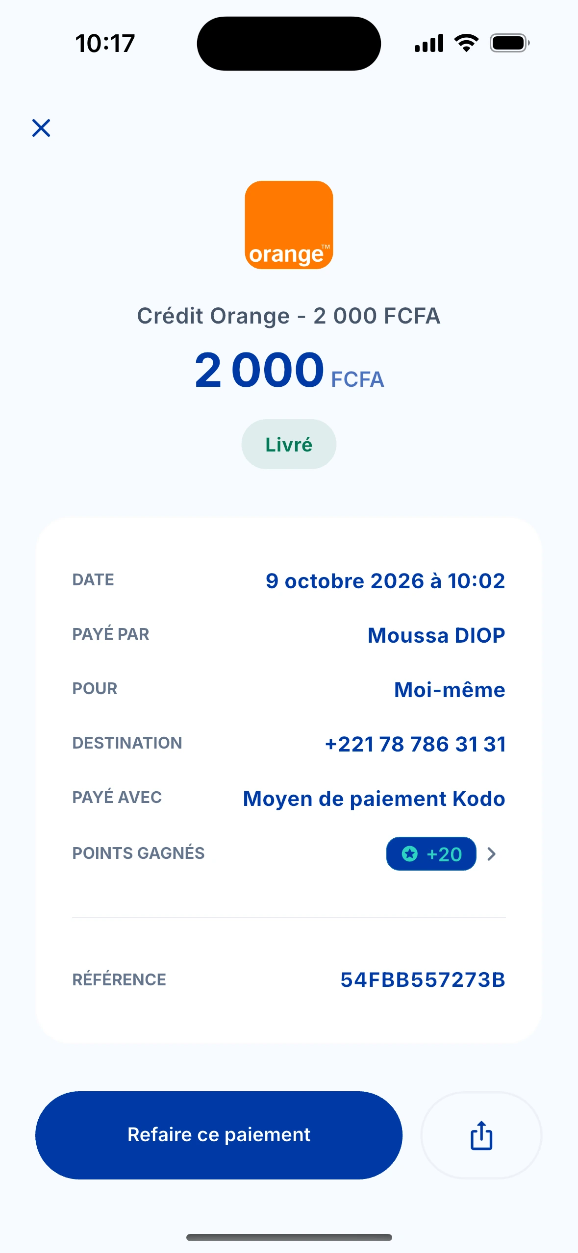 C'est fait, tout de suite
